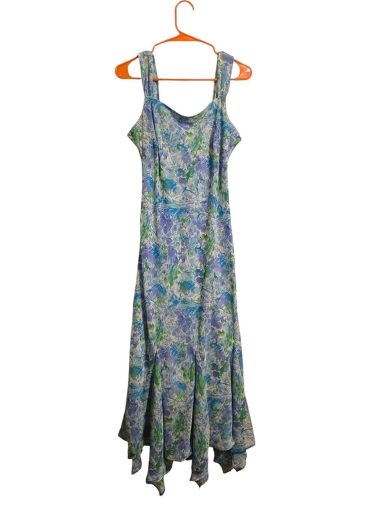 dressbarn Dresses & Skirts - Vintage | Blue & Green Fairy Flutter Hem Dress